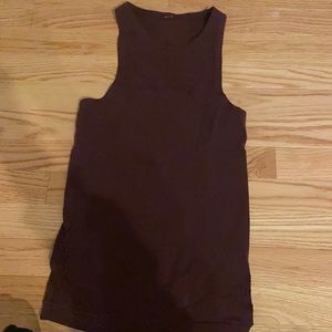 Maroon lululemon Razorback tank top with mesh
